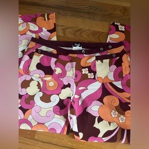 D&G DOLCE & GABBANA RETRO LINEN PANTS HOLOGRAM